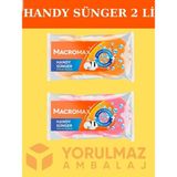 Yorulmaz Ambalaj Handy Sünger 2’li – Dayanıklı Bulaşık ve Mutfak Temizlik Süngeri - 1