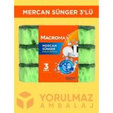 Yorulmaz Ambalaj Macromax 3’lü Mercan Bulaşık Süngeri – Dayanıklı Uzun Ömürlü Mutfak Temizlik Süngeri Yağ ve Kir Çıkarıcı - 1