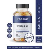 Yossun Omega-3 İçeren Yumuşak Kapsül Takviye Edici Gıda 60 Kapsül – Kalp ve Beyin Sağlığını Destekleyen Formül