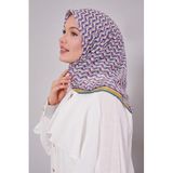Yosun Yeşili Zigzag Desen Soft Eşarp