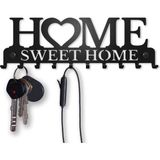 You Bella Home Sweet Home Yazı Desenli Dekoratif Estetik Anahtarlık Siyah - Amerikan Kapı