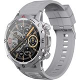 You Smart R15-AR154 Silver Metal & Gray Silikon Akıllı Kol Saati - Gri