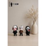 You Toys 3lü Korku Seti 7-8 cm Flexi Model/jig Saw(Testere) ,jason,ghostface Figür Oyuncak