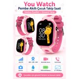 You Watch Sim Kartlı Çocuk Takip ve Telefon Özellikli Pembe Akıllı Saat
