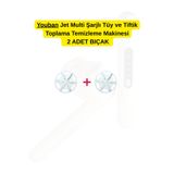 Youban Jet Multi Şarjlı Tüy ve Tiftik Toplama Temizleme Makinesi 2 Adet Bıçak