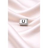 Youday Accessories Nomination Uyumlu U Harfli Charm | Paslanmaz Çelik Harf Charm | Kişiye Özel Bileklik Aksesuarı