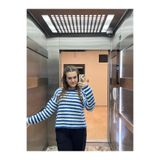 youknitwear you, Angora Çizgili Kazak Lacivert M