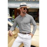 Youknitwear You Cosmos Polo Yaka Erkek Triko Kazak - Çok Renkli - 3XL