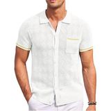 Youknitwear You Driftwood Polo Yaka Triko T-Shirt - Beyaz - S - M