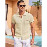 Youknitwear You Driftwood Polo Yaka Triko T-Shirt - Ekru - S - M
