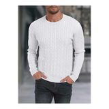 youknitwear you Ken Erkek Triko Kazak Beyaz 3XL