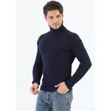 Youknitwear You Klas Balıkçı Yaka Erkek Kazak - Siyah