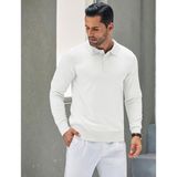 Youknitwear You Maicon Erkek Triko Kazak - 001-Beyaz - 3XL