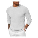 youknitwear you Marco Bisiklte Yaka Erkek Triko Kazak Beyaz L