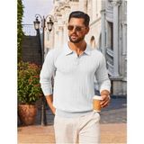 Youknitwear You Metropol %100 Pamuk Polo Yaka Erkek Triko Kazak - Beyaz - S