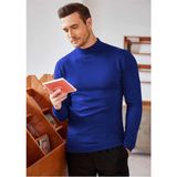 Youknitwear You Sow Y. Balıkçı Yaka Erkek Triko Kazak - Mavi - 3XL