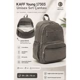 Young 17303 Gri Laptop Bölmeli Unisex Sırt Çantası
