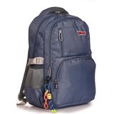 Young 51583 Lacivert Unisex Çok Cepli Anahtarlık Aksesuarlı Suya Dayanıklı Kapaklı Sırt Çantası - Mavi