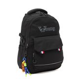 Young 51585 Unisex Çok Cepli Anahtarlık Aksesuarlı Suya Dayanıklı Sırt Çantası (Siyah)