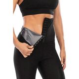 Young&Fit Zayıflatan Vücut Şekillendirici Toparlayıcı Termal Agraflı Korse Tayt - Siyah