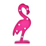 Youngine Creative LED Flamingo Light Tropical Çalışma Masası Lambası Marquee Sign Işık Pille Çalışan Duvar Dekoru Oda Gece Lambası (Flamingo)