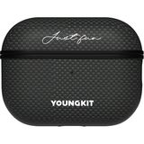 YoungKit Airpods Pro Kılıf Magsafe Uyumlu Aramid Fiber Youngkit 1500D Kevlar Extreme Wing Serisi Siyah