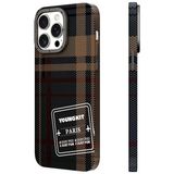 Youngkit Apple İphone 14 Pro Kılıf Ekose Desenli Youngkit Gezhi Serisi Kapak