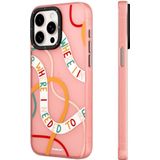 Youngkit İphone 12 Pro Max Uyumlu Kılıf Bethany Green Tasarımlı Youngkit Sweet Language Kapak Rose Gold