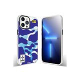 Youngkit iPhone 12 Pro Max Uyumlu Kılıf Kamuflaj Serisi Kapak Mavi