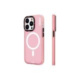 Youngkit iPhone 13 Pro Max Uyumlu Kılıf Magsafe ile Uyumlu Youngkit Colored Sand Serisi Kapak, Pembe