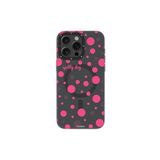 YoungKit iPhone 13 Pro Max Uyumlu Kılıf Magsafe Özellikli Polka Dot Desenli Youngkit Spots Serisi Kapak Gri