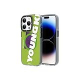 Youngkit Iphone 13 Pro Uyumlu Kılıf Magsafe ile Uyumlu Binfen Serisi Yazı Temalı Kapak, Yeşil