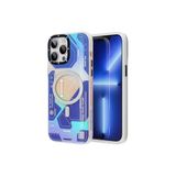 Youngkit Iphone 13 Pro Uyumlu Kılıf Magsafe ile Uyumlu Metaverse Serisi Kapak, Mavi