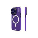 Youngkit iPhone 13 Pro Uyumlu Kılıf Magsafe ile Uyumlu Youngkit Colored Sand Serisi Kapak, Derin Mor
