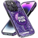 YOUNGKIT IPhone 14 Pro Max Manyetik Kılıf, Darbeye Dayanıklı Askeri Sınıf Koruma [Teknoloji Serisi] Yumuşak Tampon Yarı Saydam Mat Sert Arka Kapak iPhone 14 Pro Max için Silm Kılıf - mor