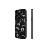 Youngkit İphone 14 Pro Max Uyumlu Kılıf Magsafe ile Uyumlu Desenli Plaything Serisi Kapak Siyah