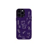 Youngkit iPhone 14 Pro Max Uyumlu Kılıf Magsafe ile Uyumlu Desenli Youngkit Plaything Serisi Kapak Mor, 8683886775259