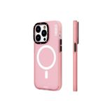 Youngkit iPhone 14 Pro Max Uyumlu Kılıf Magsafe ile Uyumlu Youngkit Colored Sand Serisi Kapak, Pembe