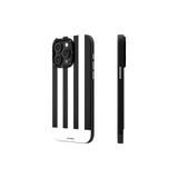 Youngkit iPhone 14 Pro Max Uyumlu Kılıf Magsafe ile Uyumlu Youngkit Striped Piano Keys Serisi Kapak Siyah