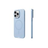 Youngkit iPhone 14 Pro Max Uyumlu Kılıf Magsafe ile Uyumlu Youngkit Velvet Magnet Serisi Kapak Mavi