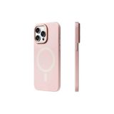 Youngkit iPhone 14 Pro Max Uyumlu Kılıf Magsafe ile Uyumlu Youngkit Velvet Magnet Serisi Kapak Pembe