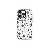Youngkit iPhone 14 Pro Max Uyumlu Kılıf Magsafe Özellikli Polka Dot Desenli Youngkit Spots Serisi Kapak Beyaz