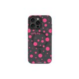 Youngkit iPhone 14 Pro Max Uyumlu Kılıf Magsafe Özellikli Polka Dot Desenli Youngkit Spots Serisi Kapak Gri
