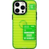 Youngkit iPhone 14 Pro Max Uyumlu Kılıf Şeffaf Renkli Tasarım YoungKit Fluorite Serisi Kapak, Yeşil