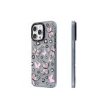 Youngkit İphone 14 Pro Uyumlu Kılıf Magsafe ile Uyumlu Kelebek Desenli Shadow Dance Serisi Pembe