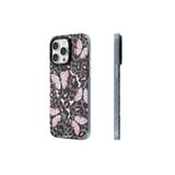Youngkit iPhone 14 Pro Uyumlu Kılıf Magsafe ile Uyumlu Kelebek Desenli Youngkit Shadow Dance Serisi Gri