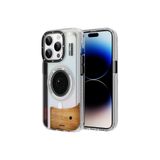 Youngkit Iphone 14 Pro Uyumlu Kılıf Magsafe ile Uyumlu Lens Figürlü Art Film Serisi Kapak, Beyaz