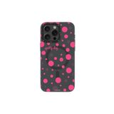 Youngkit iPhone 14 Pro Uyumlu Kılıf Magsafe ile Uyumlu Polka Dot Desenli Youngkit Spots Serisi Kapak Gri