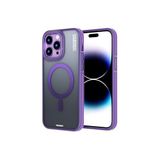 Youngkit Iphone 14 Pro Uyumlu Kılıf Magsafe ile Uyumlu Rock Sand Serisi Kapak, Derin Mor