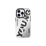 Youngkit iPhone 14 Pro Uyumlu Kılıf Magsafe ile Uyumlu Yazı Temalı YoungKit Mechanic Serisi Kapak